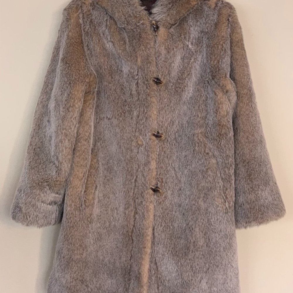 Nuage Light Brown/Brown Reversible Faux Fur Coat